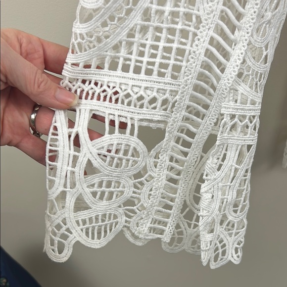 FREE PEOPLE ministry of style mania white lace high neck top 4 - Picture 10 of 16